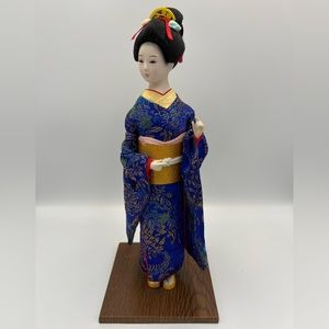 12” Japanese Geisha Doll, Japanese Kimono Figurine Decor